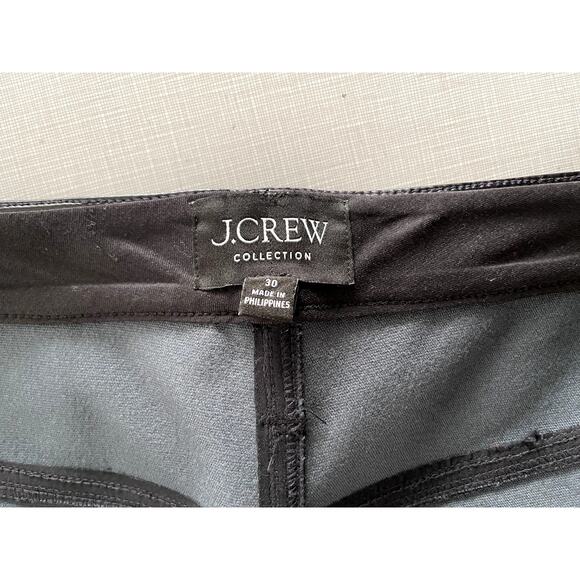 J Crew Collection Sz 30 Faux Leather Patent Pants Black Edgy Party Shiny Sexy - Picture 14 of 16